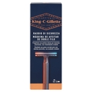 King C. Gillette Rasoio di Sicurezza Uomo Manico + Lame di Ricambio per Rasoio da Uomo 5 Ricariche